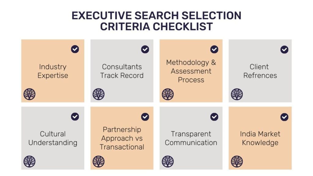 Executive Search Selection Criteria Checklist